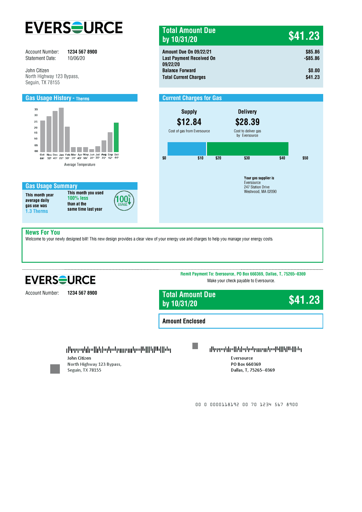 USA-Eversource-gas-utility.png USA Eversource gas utility bill template in Word and PDF format, good for address prove