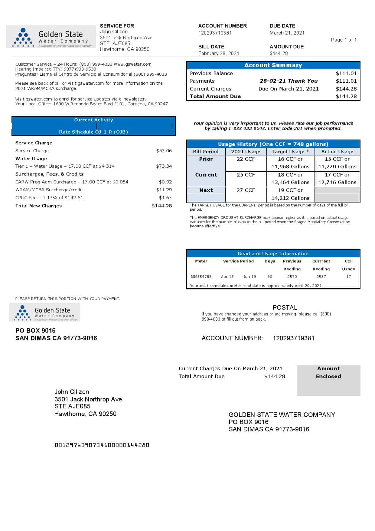 USA-Golden-State.jpg USA California Golden State Water Company utility bill template in .doc and .pdf format
