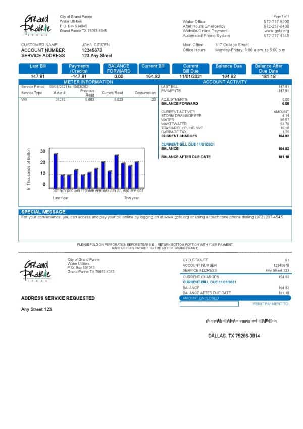 USA-Grand-1.jpg USA Texas Grand Prairie utility bill template in Word and PDF format
