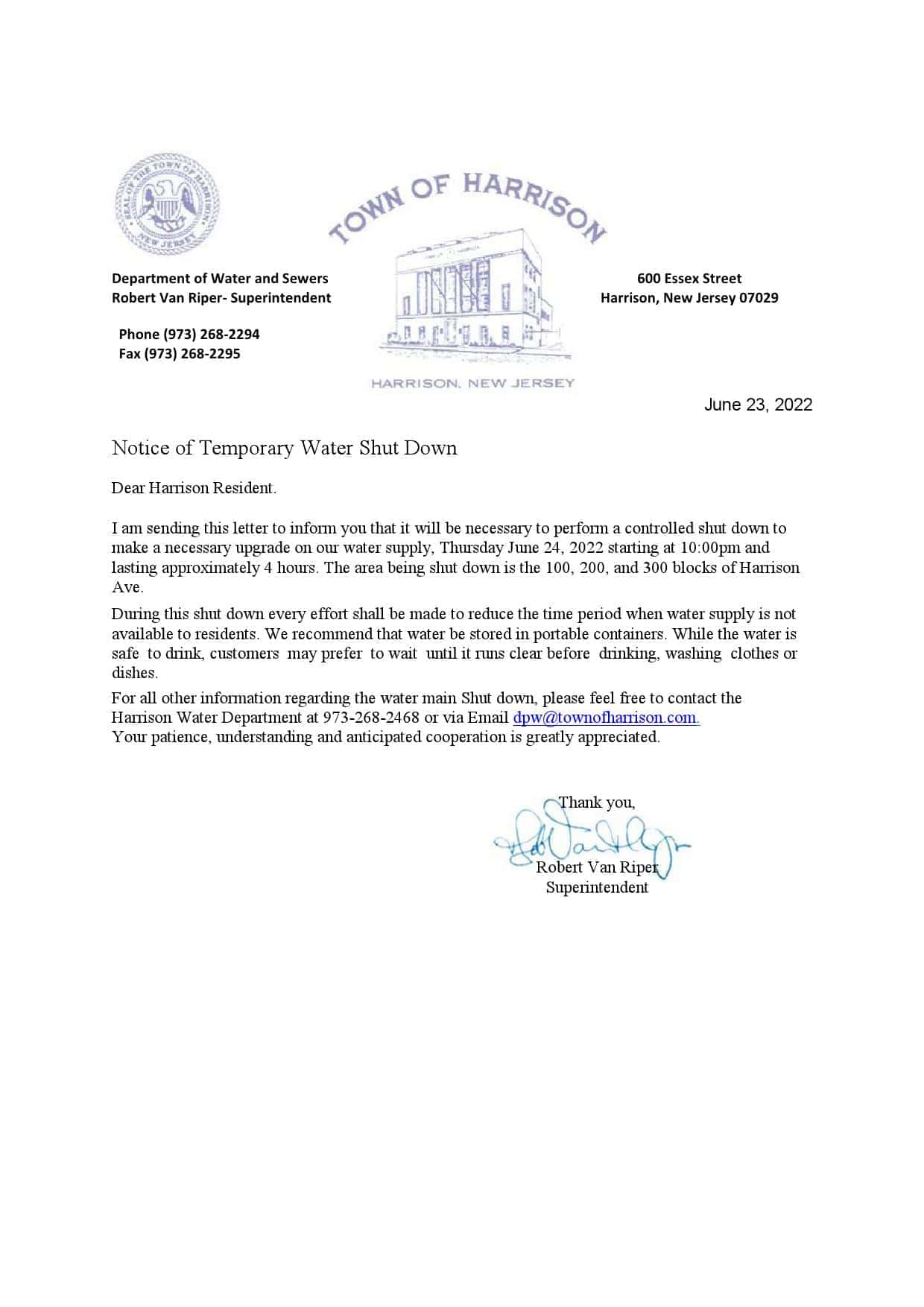 USA-Harrison-New-Jersey-town-of-harrison-water.jpg USA New Jersey Town of Harrison utility water shut off notice, Word and PDF template