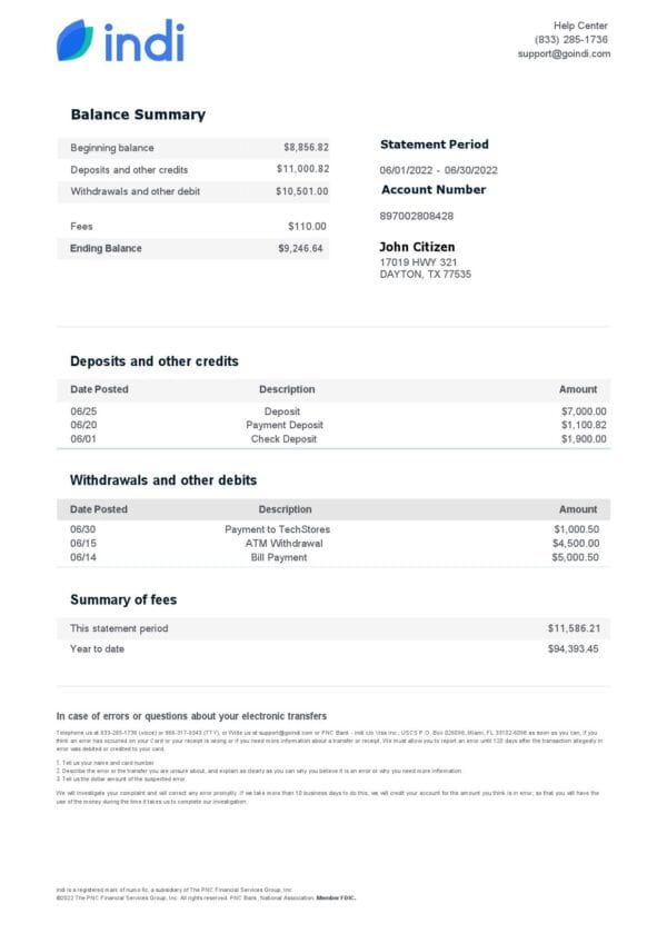 USA-Indi-bank-statement_000001.jpg USA indi bank statement, Word and PDF template