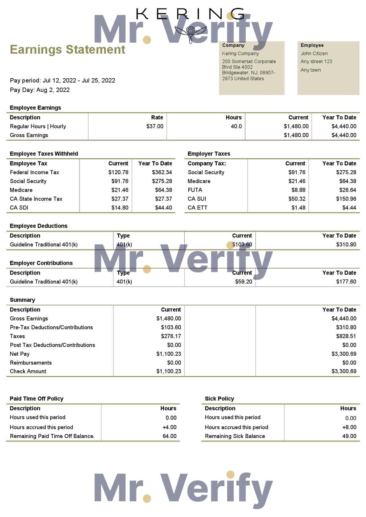 USA-Kering-luxury-goods-company.jpg USA Kering luxury goods company pay stub Word and PDF template