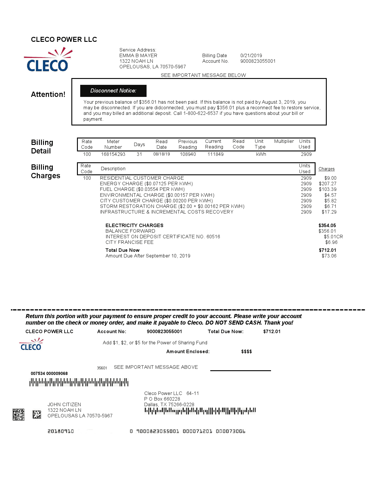 USA-Louisiana-Cleco-Power.png USA Louisiana Cleco Power electricity utility bill template in Word and PDF format