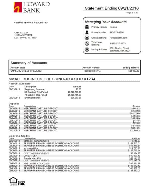 USA-Maryland-Howard-Personal-proof-of-address-bank-statement-template-in-Word-and-PDF-format-4-pages-1.jpg USA Maryland Howard Personal proof of address bank statement template in Word and PDF format (4 pages)
