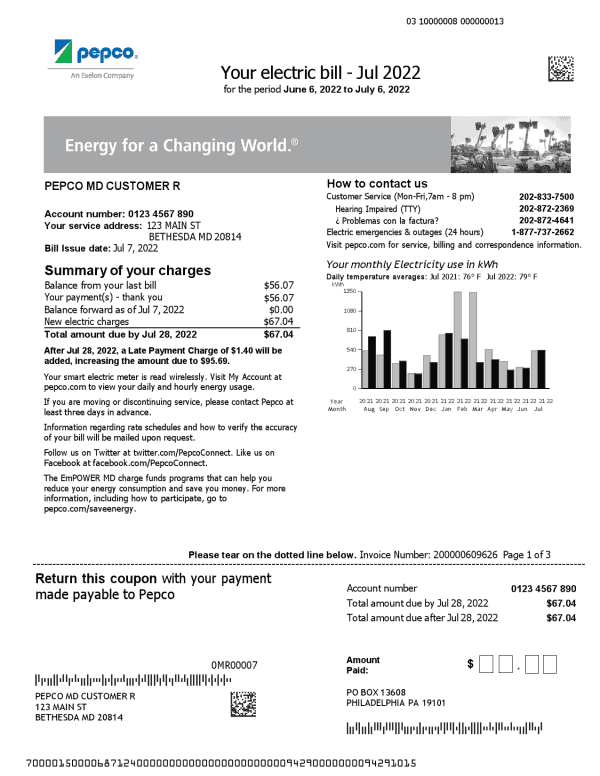 USA-Maryland-Pepco-utility.png USA Maryland Pepco utility bill, Word and PDF template, 3 pages