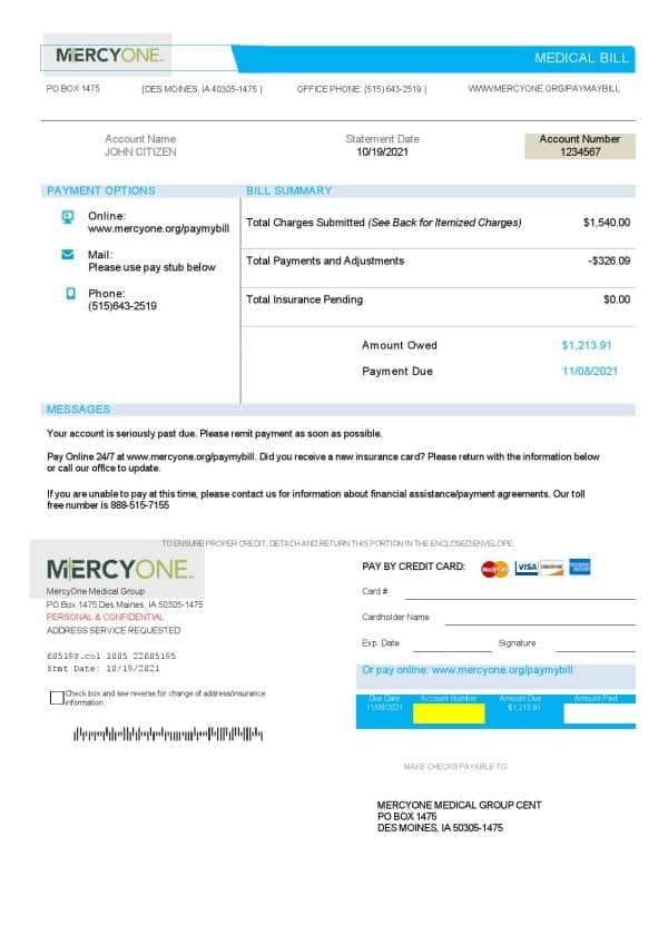 USA-MercyOne.jpg USA Iowa MercyOne medical bill template in Word and PDF format
