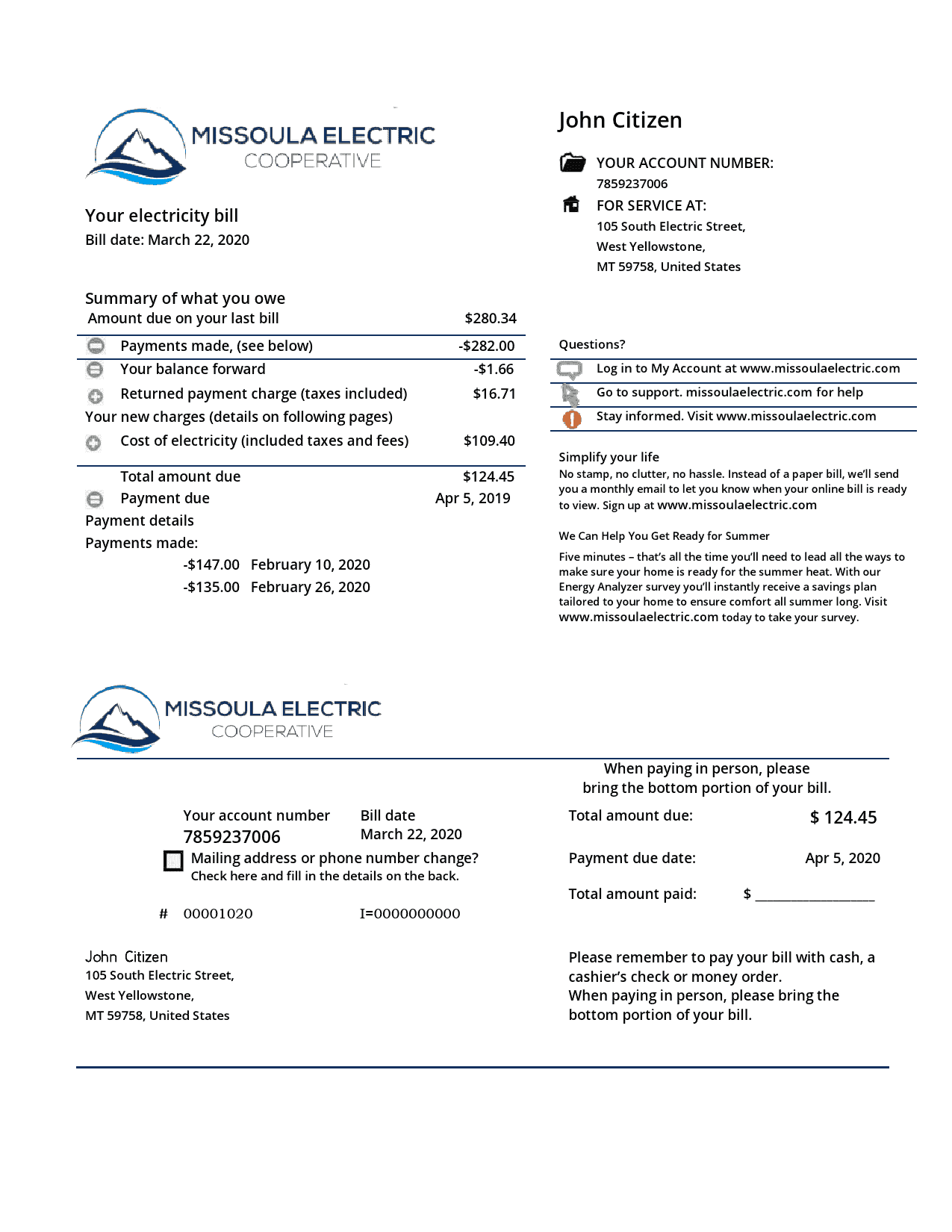 USA-Montana-Missoula-Electric.png USA Montana Missoula Electric Cooperative electricity utility bill template in Word and PDF format