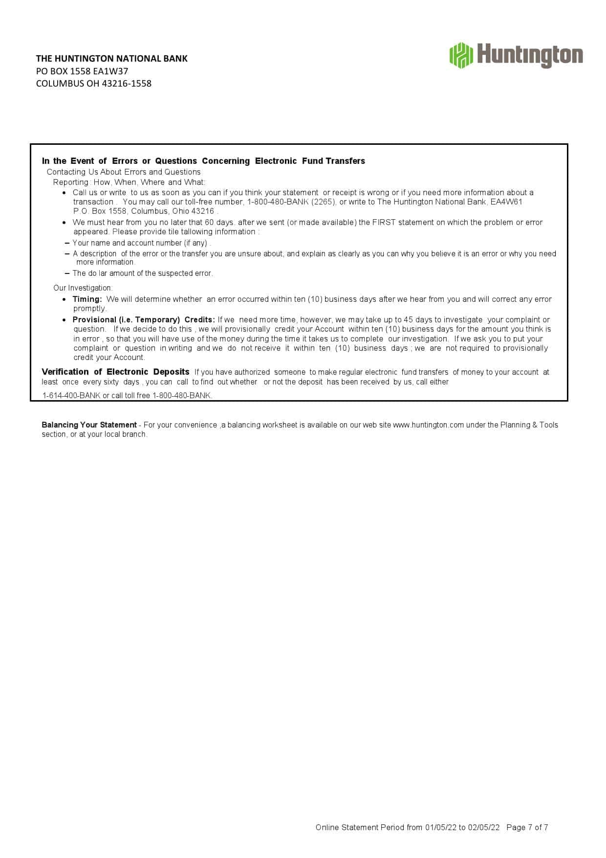 USA-Ohio-Huntington-bank-statement-Word-and-PDF-template-7-pages-7.jpg USA Ohio Huntington bank statement Word and PDF template, 7 pages - Image 7