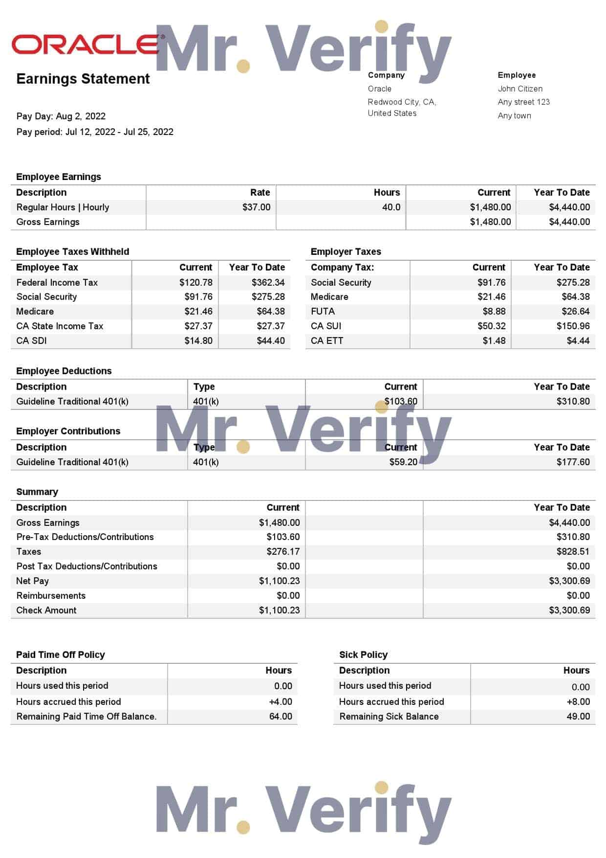 USA-Oracle-software-company.jpg USA Oracle software company pay stub Word and PDF template