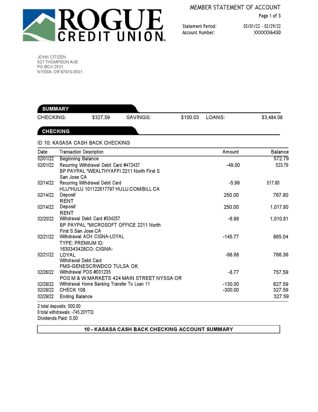 USA-Oregon-Rogue-bank-statement-Word-and-PDF-template-3-pages-1.jpg USA Oregon Rogue bank statement, Word and PDF template, 3 pages