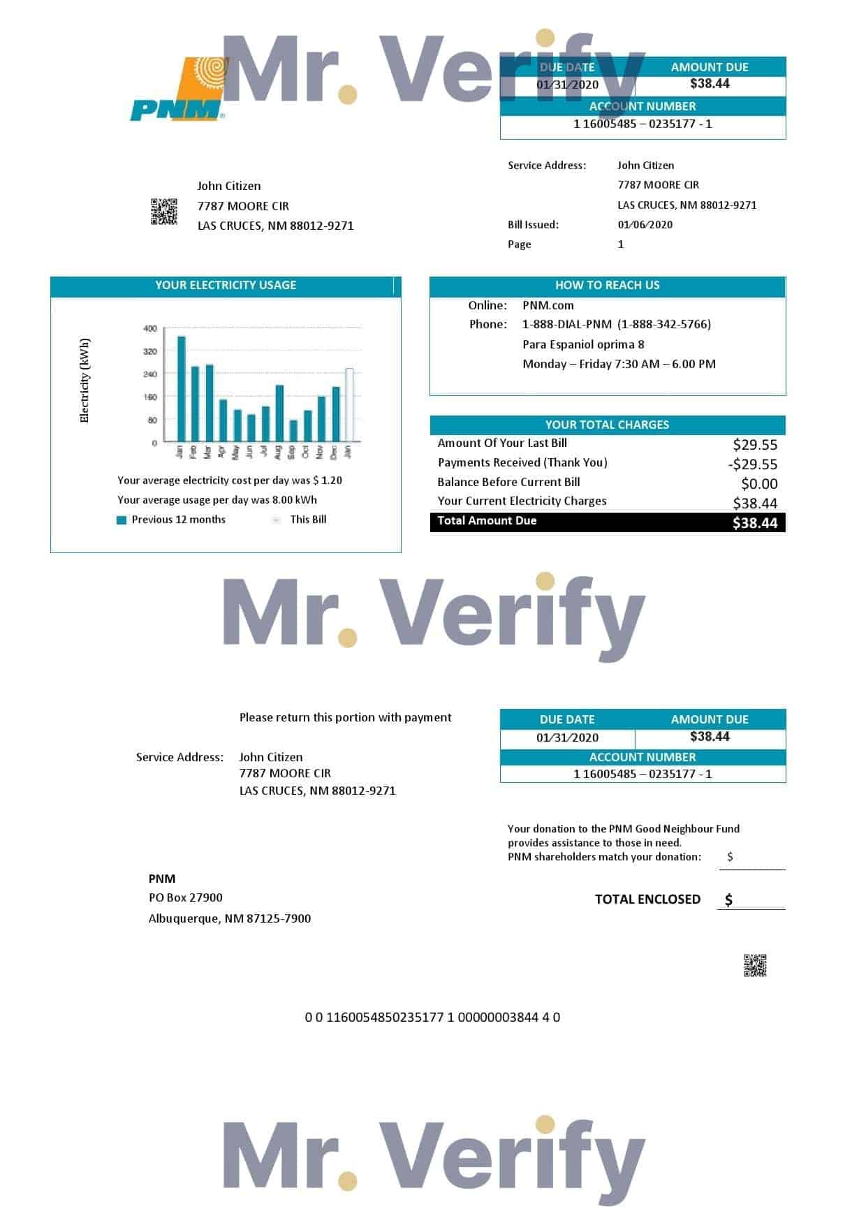USA-PNM.jpg USA New Mexico PNM easy fillable utility bill template in Word and PDF format (.doc and .pdf)