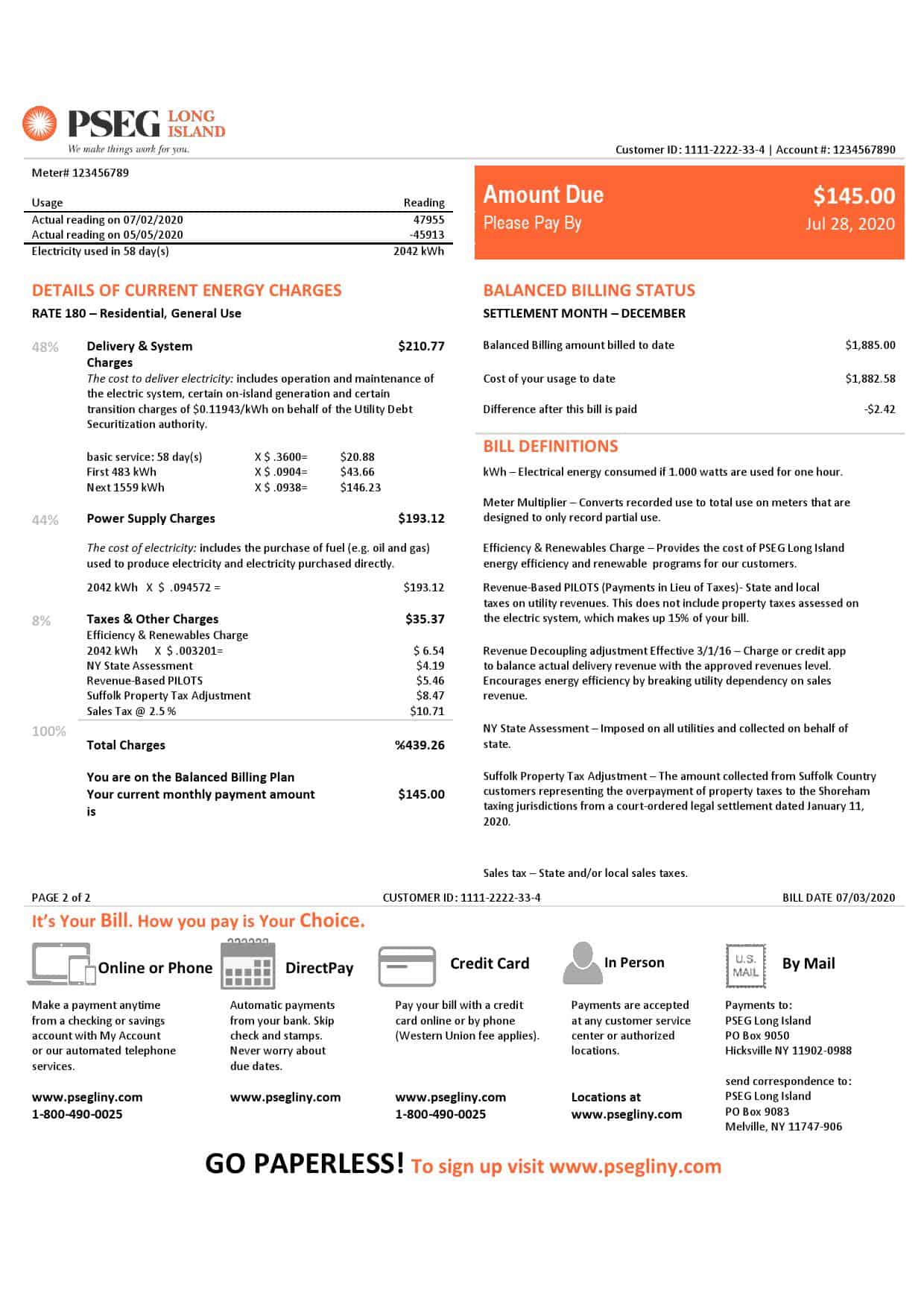 USA-PSEG-electricity-1.jpg USA New Jersey PSEG electricity utility bill template in Word and PDF format, 2 pages - Image 2