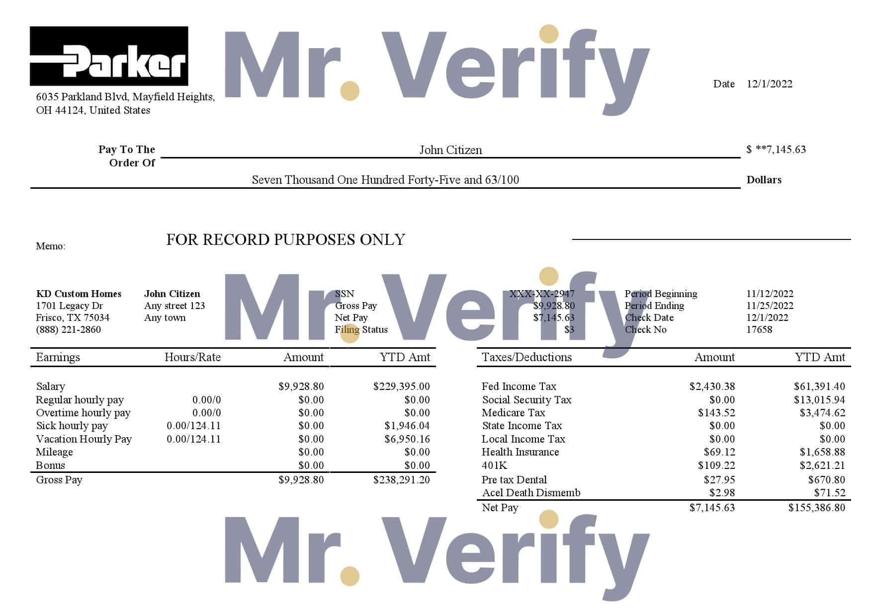 USA-Parker-Hannifin-engineering.jpg USA Parker Hannifin engineering company pay stub Word and PDF template