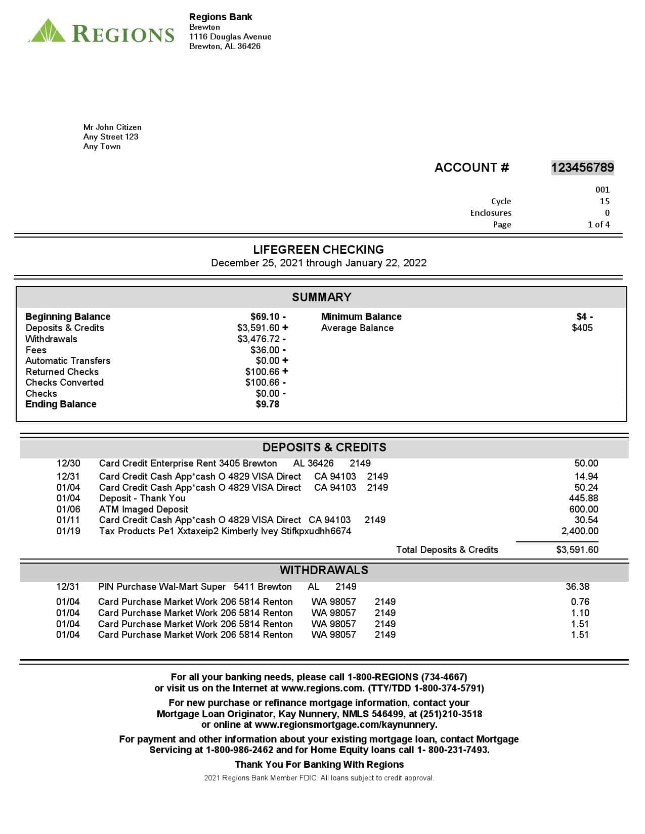 USA-Regions-Bank_000001.jpg USA Regions Bank statement, Word and PDF template, 4 pages