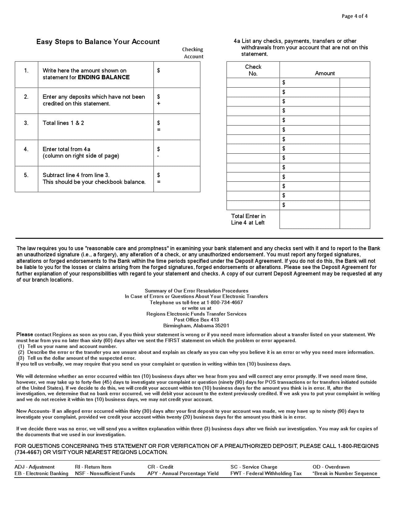 USA-Regions-Bank_000004.jpg USA Regions Bank statement, Word and PDF template, 4 pages - Image 4