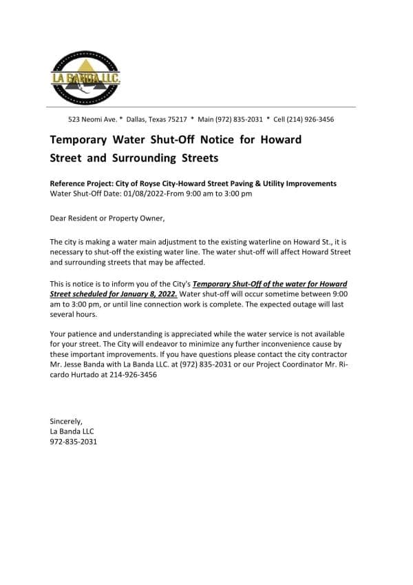 USA-Texas-Dallas-shut-off-notice-for-howard.jpg USA Texas La Banda utility water shut off notice, Word and PDF template