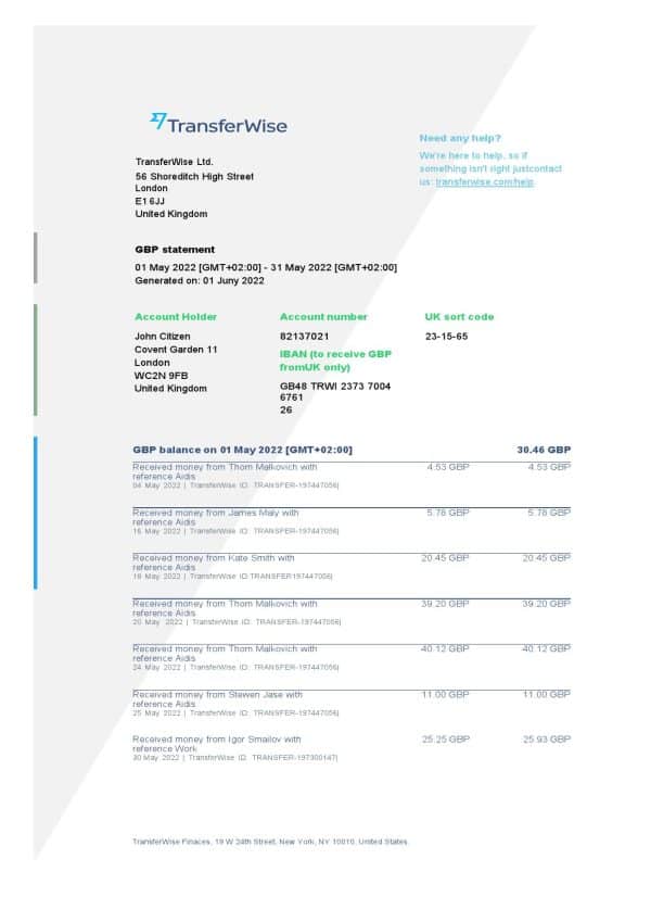 USA-TransferWise-Finances-statement-Word-and-PDF-template.jpg USA TransferWise Finances statement, Word and PDF template