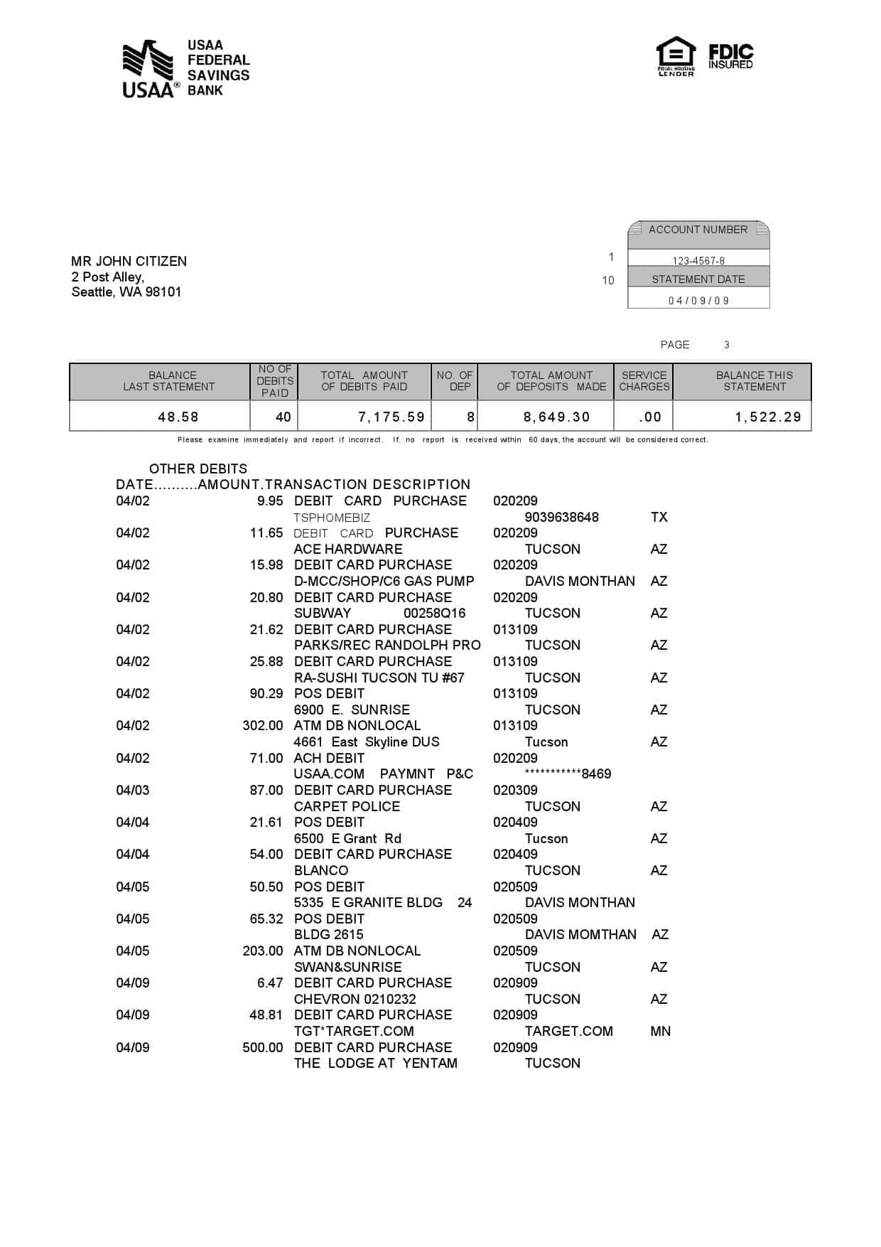 USA-USAA-bank-statement-Word-and-PDF-template-5-pages-4.jpg USA USAA bank statement Word and PDF template, 5 pages - Image 4