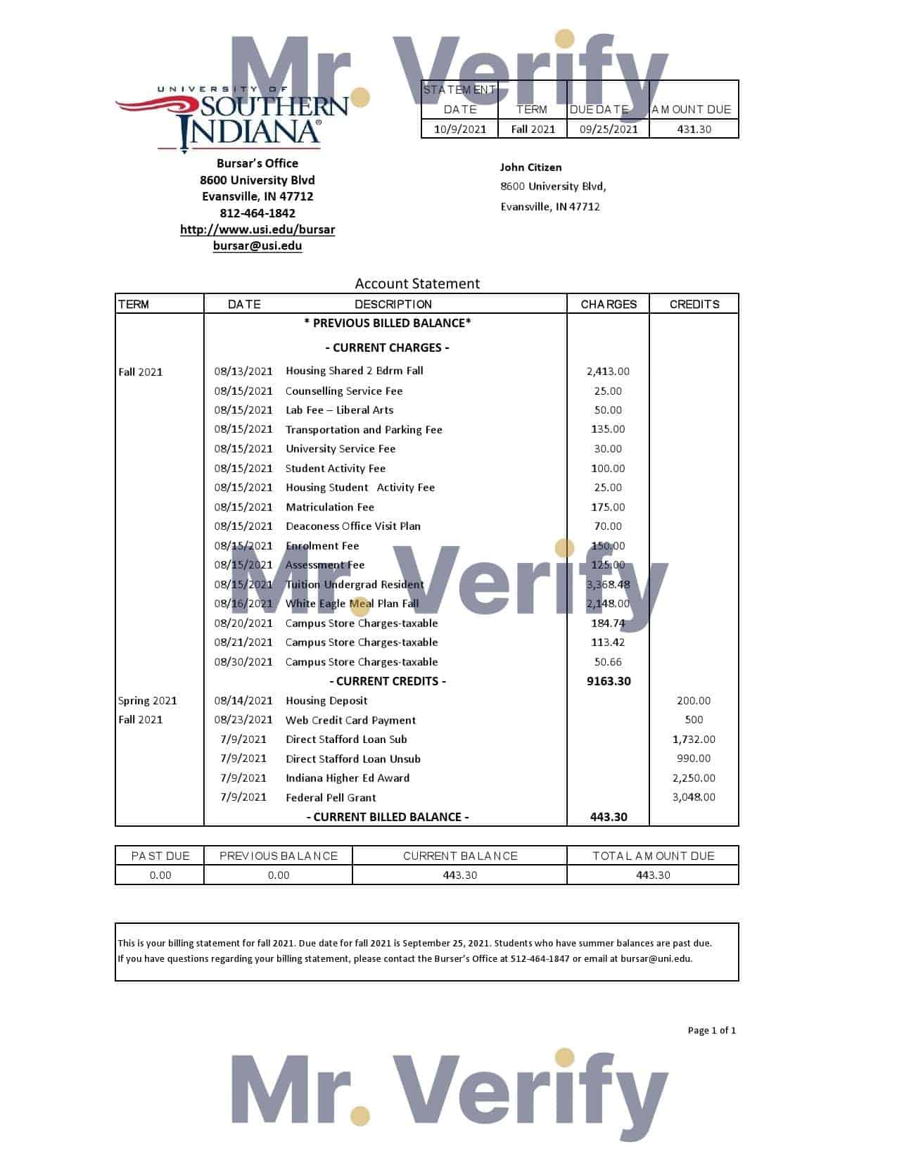 USA-University-of-Southern-Indiana-account-billing-statement-template-in-Excel-and-PDF-.xls-and-.pdf-file-format.jpg USA University of Southern Indiana account billing statement template in Excel and PDF (.xls and .pdf file) format