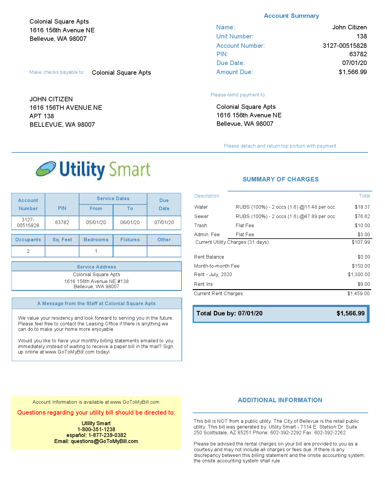 USA-Utility-Smart.png USA Arizona Utility Smart utility bill template in Word and PDF format (.doc and .pdf)