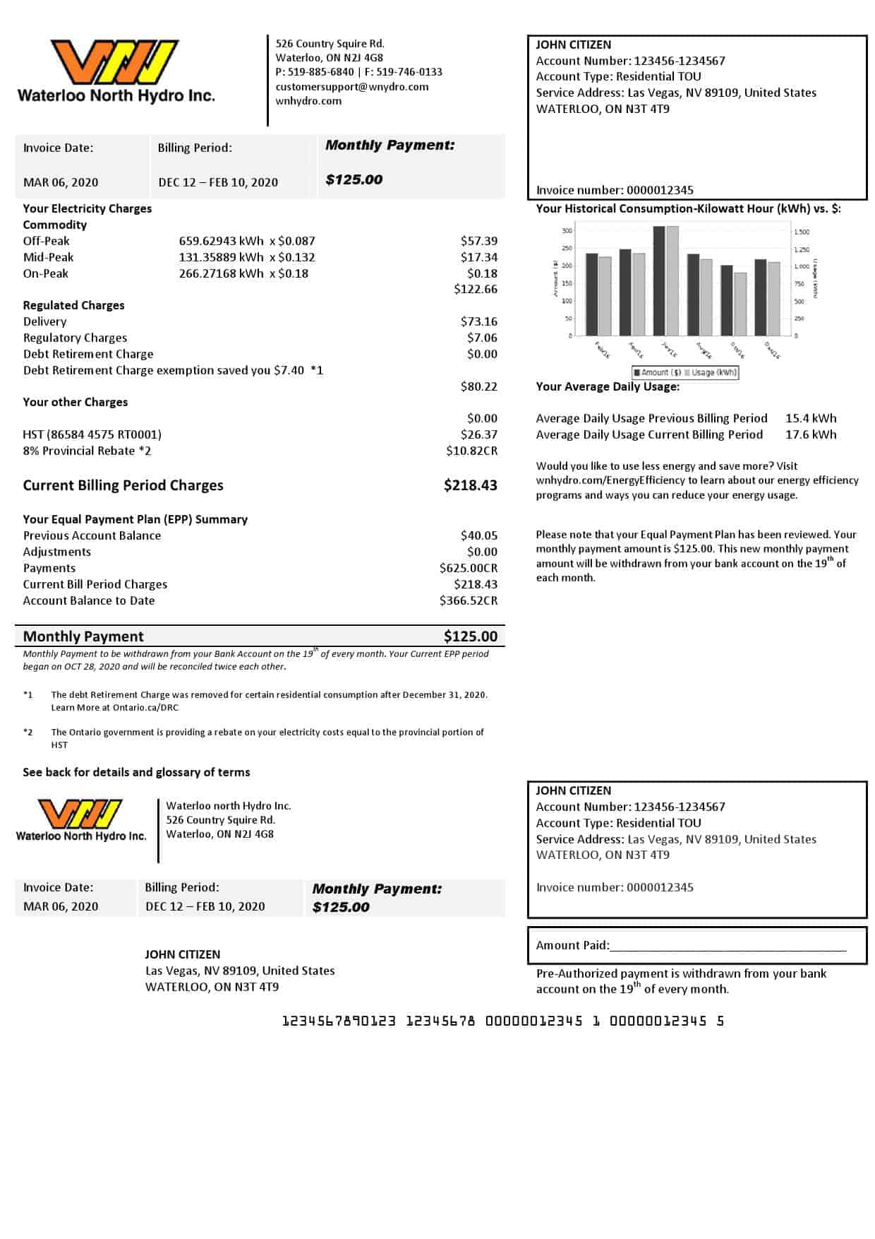 USA-Waterloo-North-Hydro-1.jpg USA Nevada Waterloo North Hydro utility bill template in Word and PDF format