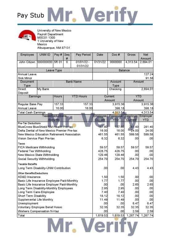 USA educational company employee sheet template in Word and PDF format, version 2