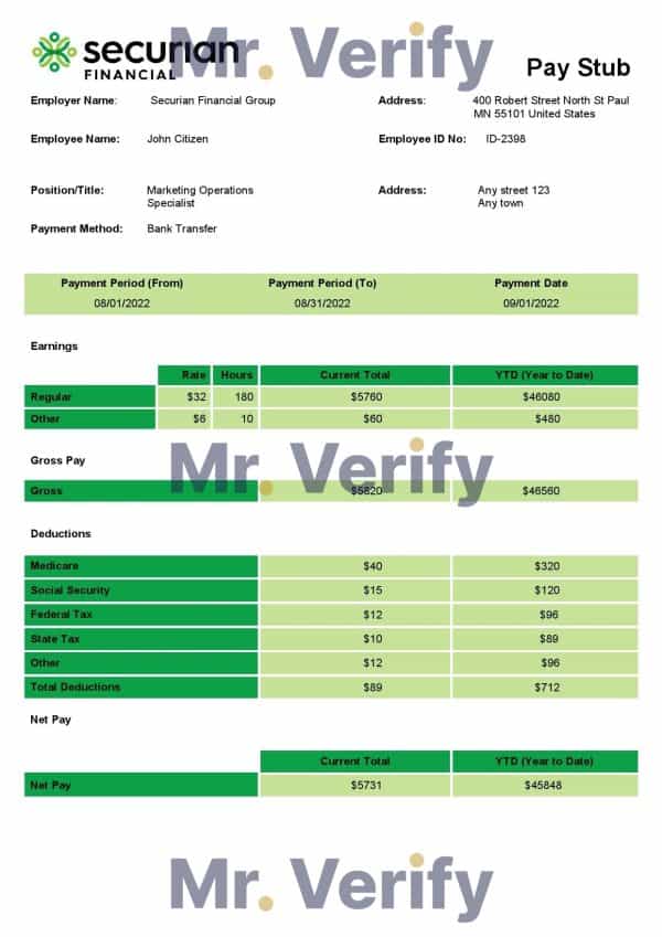 USA insurance company employee sheet template in Word and PDF format