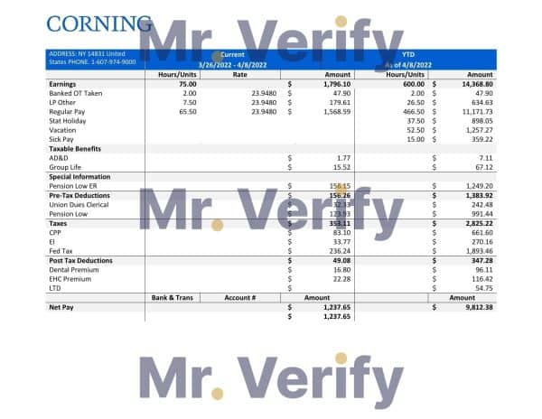 USA manufacturing company employee sheet template in Word and PDF format