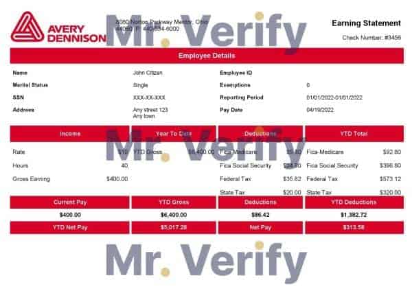 USA packaging company employee sheet template in Word and PDF format, version 2