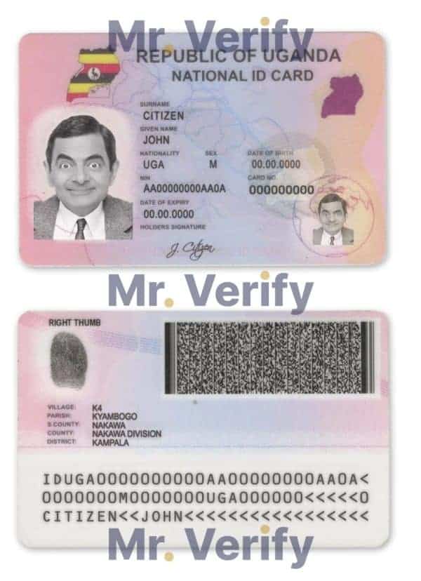 Uganda-ID.jpg Fully Customizable Uganda ID Card PSD Template