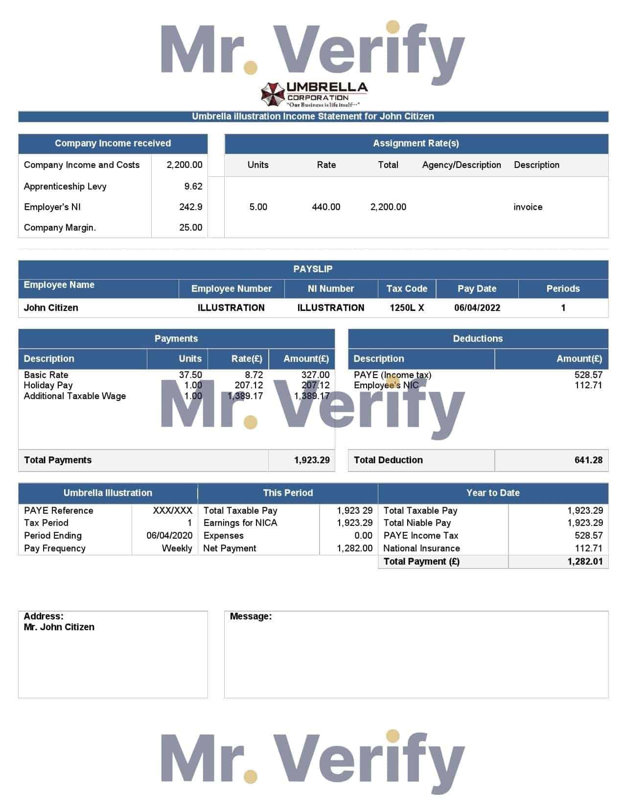 Umbrella-pharmaceutical-company.jpg USA Umbrella pharmaceutical company pay stub Word and PDF template