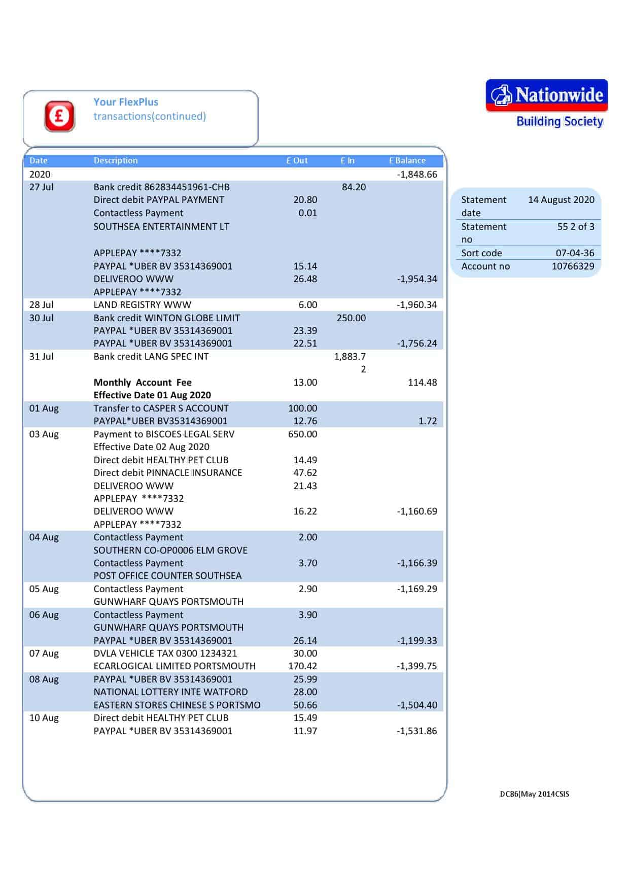 United-Kingdom-Nationwide-bank-statement-template-in-.doc-and-.pdf-format-5-pages-2.jpg United Kingdom Nationwide bank statement template in .doc and .pdf format (5 pages) - Image 2