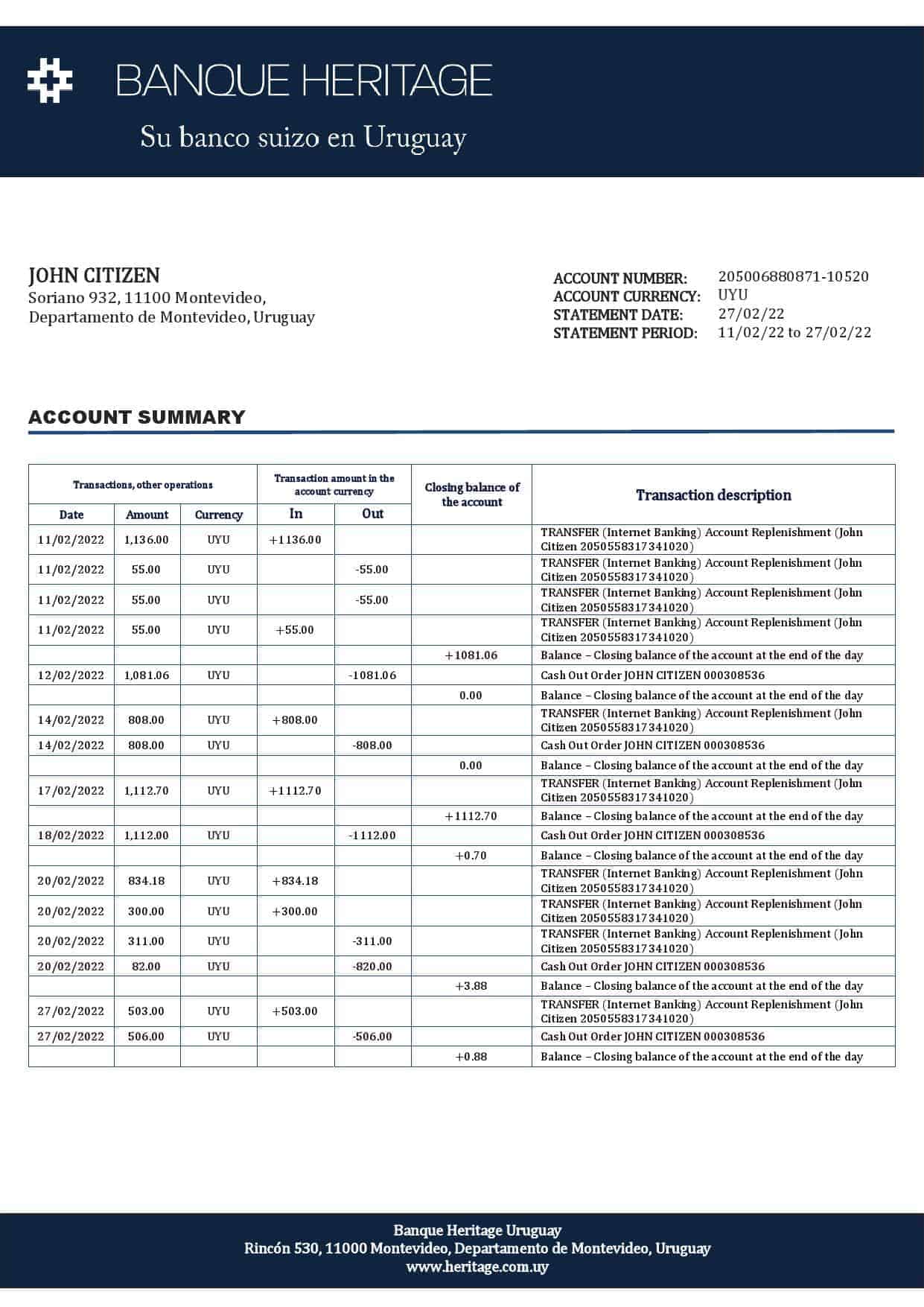 Uruguay-Banque-Heritage-bank-statement-template-in-Word-and-PDF-format.jpg Uruguay Banque Heritage bank statement template in Word and PDF format