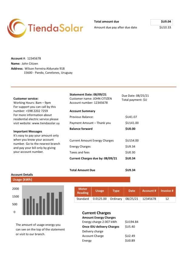Uruguay-TiendaSolar.jpg Uruguay TiendaSolar utility bill template in Word and PDF format
