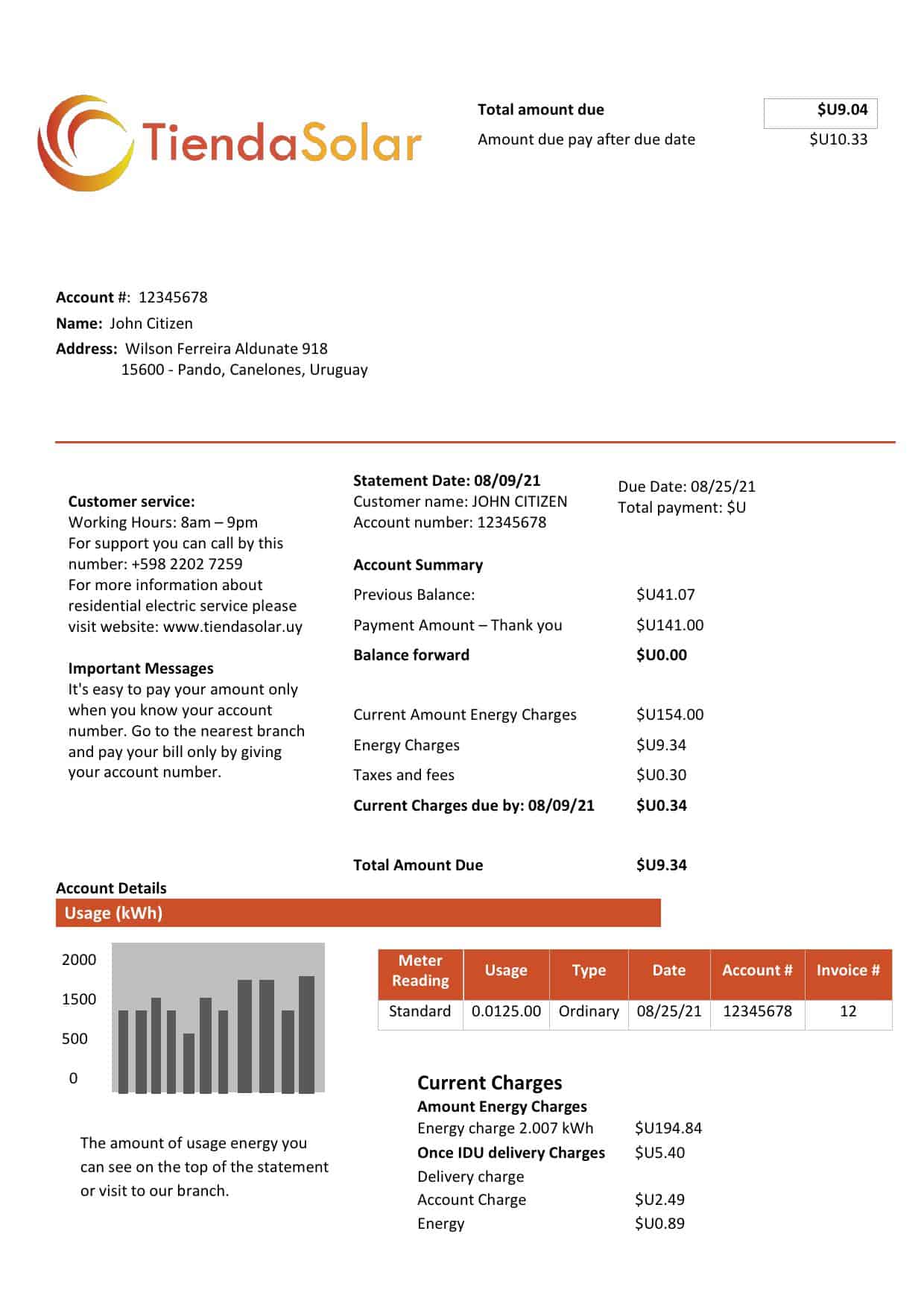 Uruguay-TiendaSolar.jpg Uruguay TiendaSolar utility bill template in Word and PDF format
