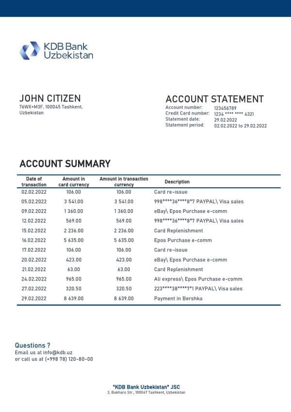 Uzbekistan-KDB-Bank-statement-template-in-Word-and-PDF-format.jpg Uzbekistan KDB Bank statement template in Word and PDF format
