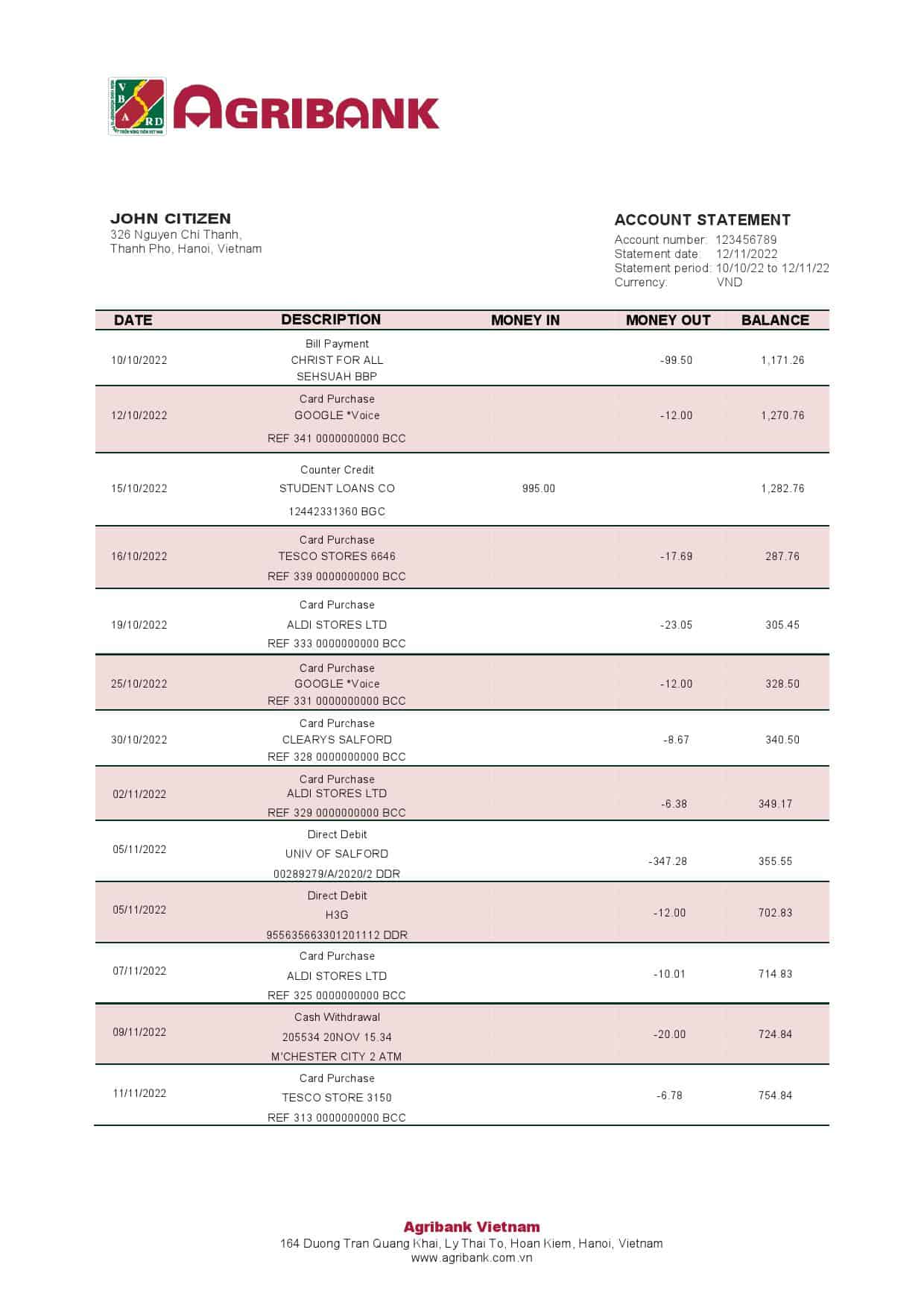 Vietnam-Agribank-bank-statement_000001.jpg Vietnam Agribank bank statement template in Word and PDF format