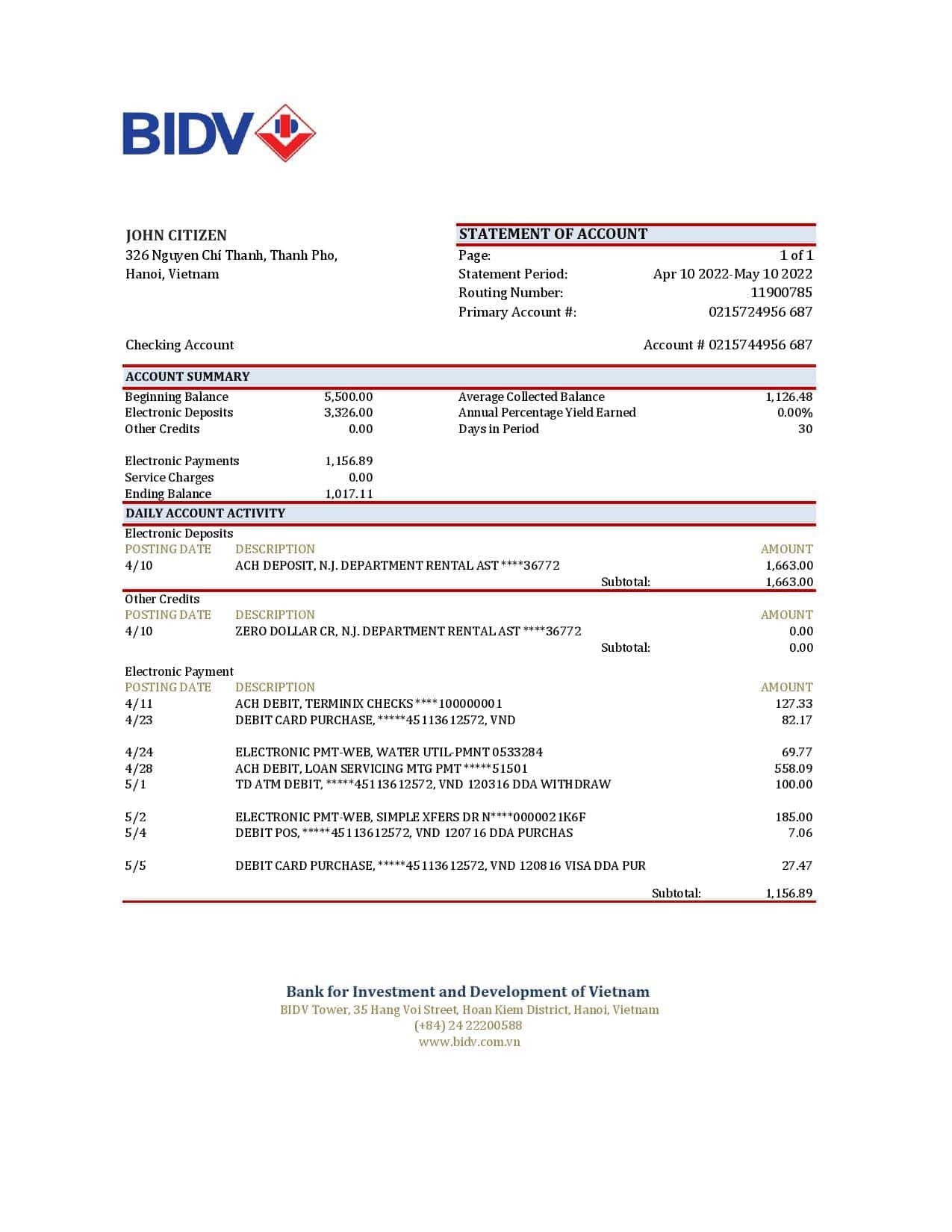 Vietnam-BIDV-bank-statement-Excel-and-PDF-template.jpg Vietnam BIDV bank statement, Excel and PDF template