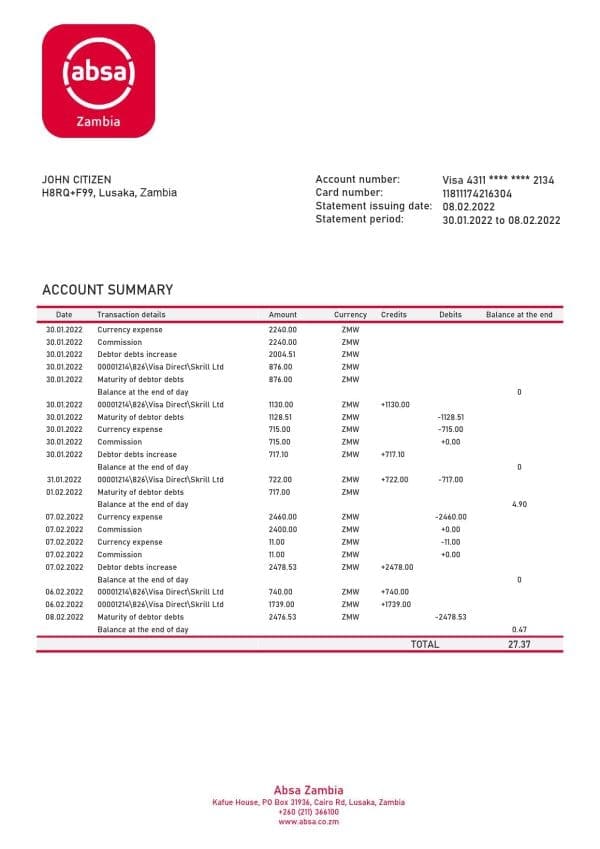 Zambia-Absa-bank-statement-template-in-Word-and-PDF-format.jpg Zambia Absa bank statement template in Word and PDF format