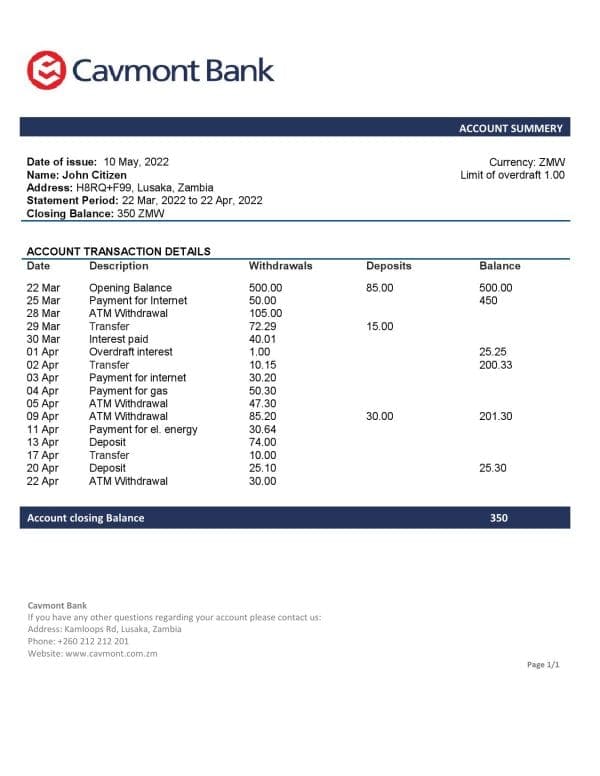 Zambia-Cavmont-bank-statement-template-in-Word-and-PDF-format.jpg Zambia Cavmont bank statement template in Word and PDF format