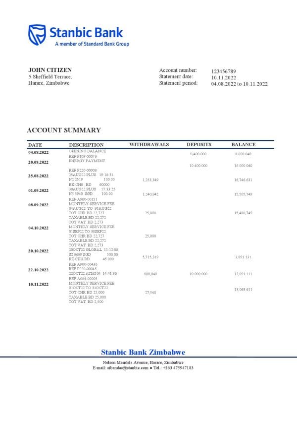 Zimbabwe-Stanbic-Bank-statement-template-in-Word-and-PDF-format.jpg Zimbabwe Stanbic Bank statement template in Word and PDF format