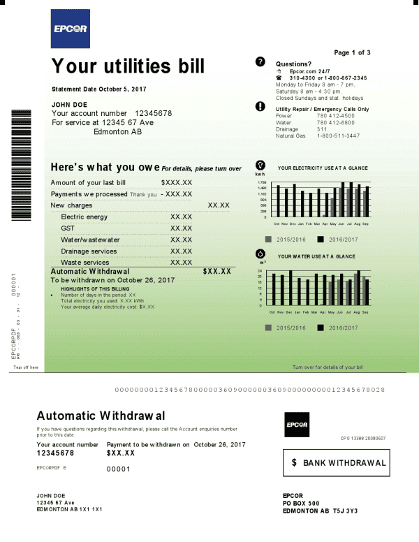 epcor-bill-3-pages_000001.png Canada Epcor electricity utility bill template in Word and PDF format, 3 pages