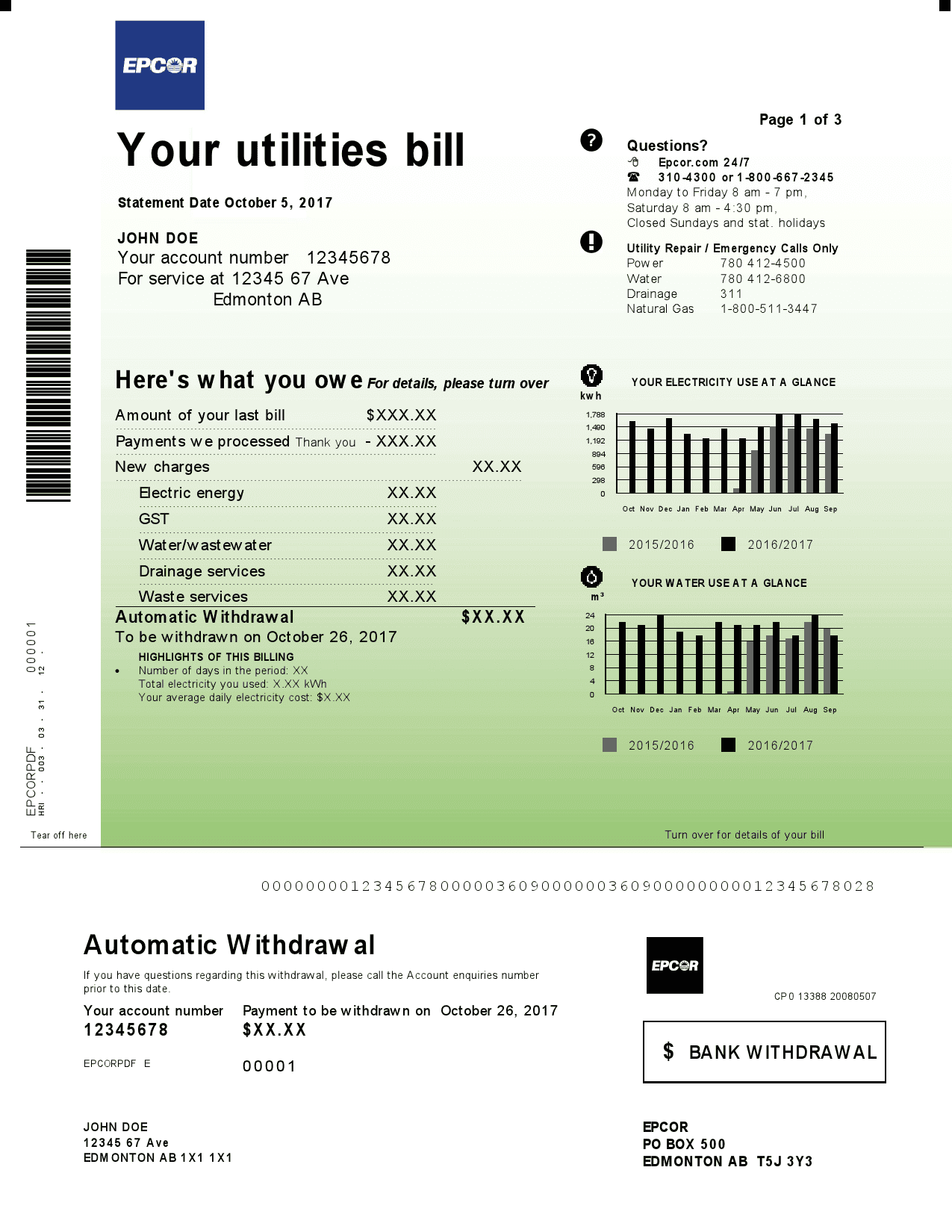 epcor-bill-3-pages_000001.png Canada Epcor electricity utility bill template in Word and PDF format, 3 pages