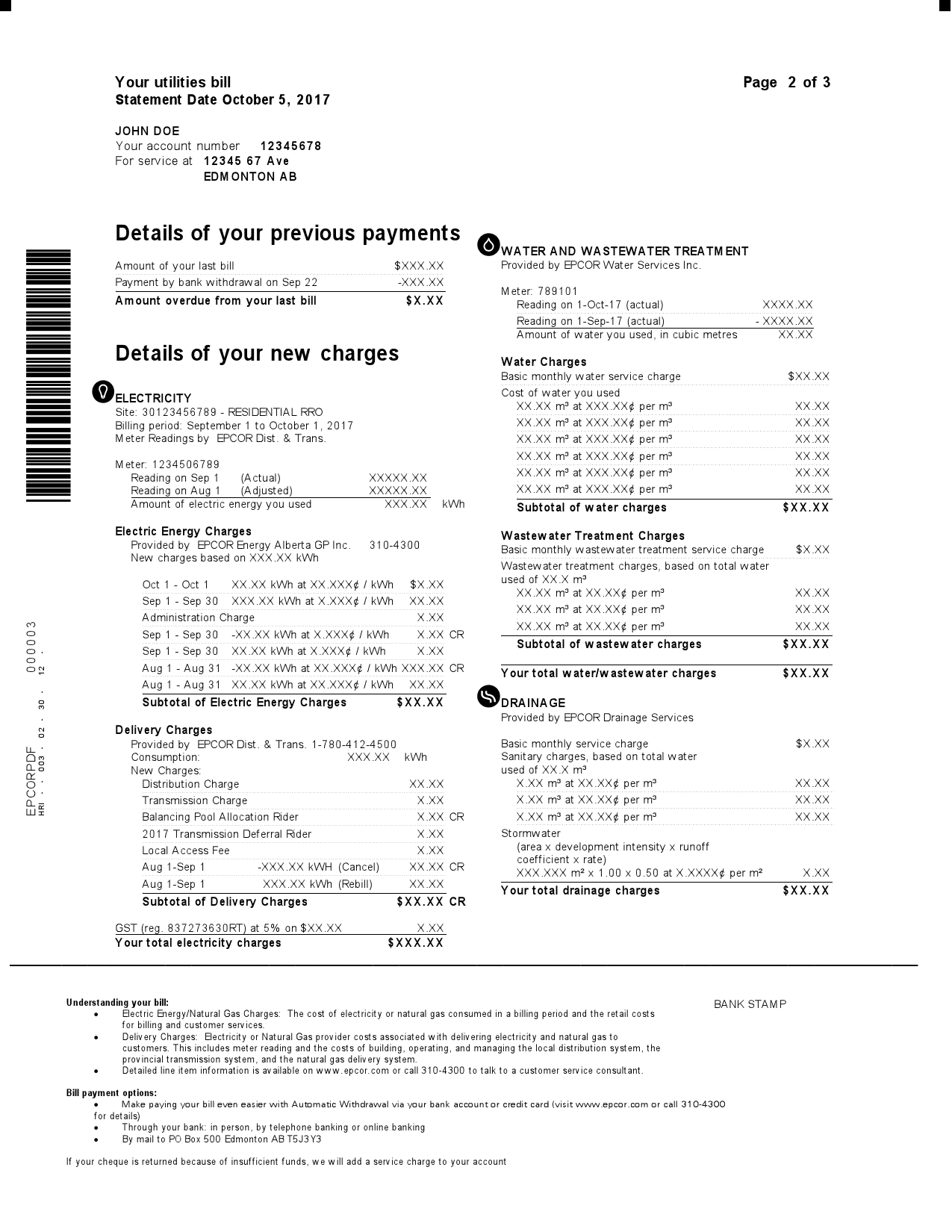 epcor-bill-3-pages_000002.png Canada Epcor electricity utility bill template in Word and PDF format, 3 pages - Image 2