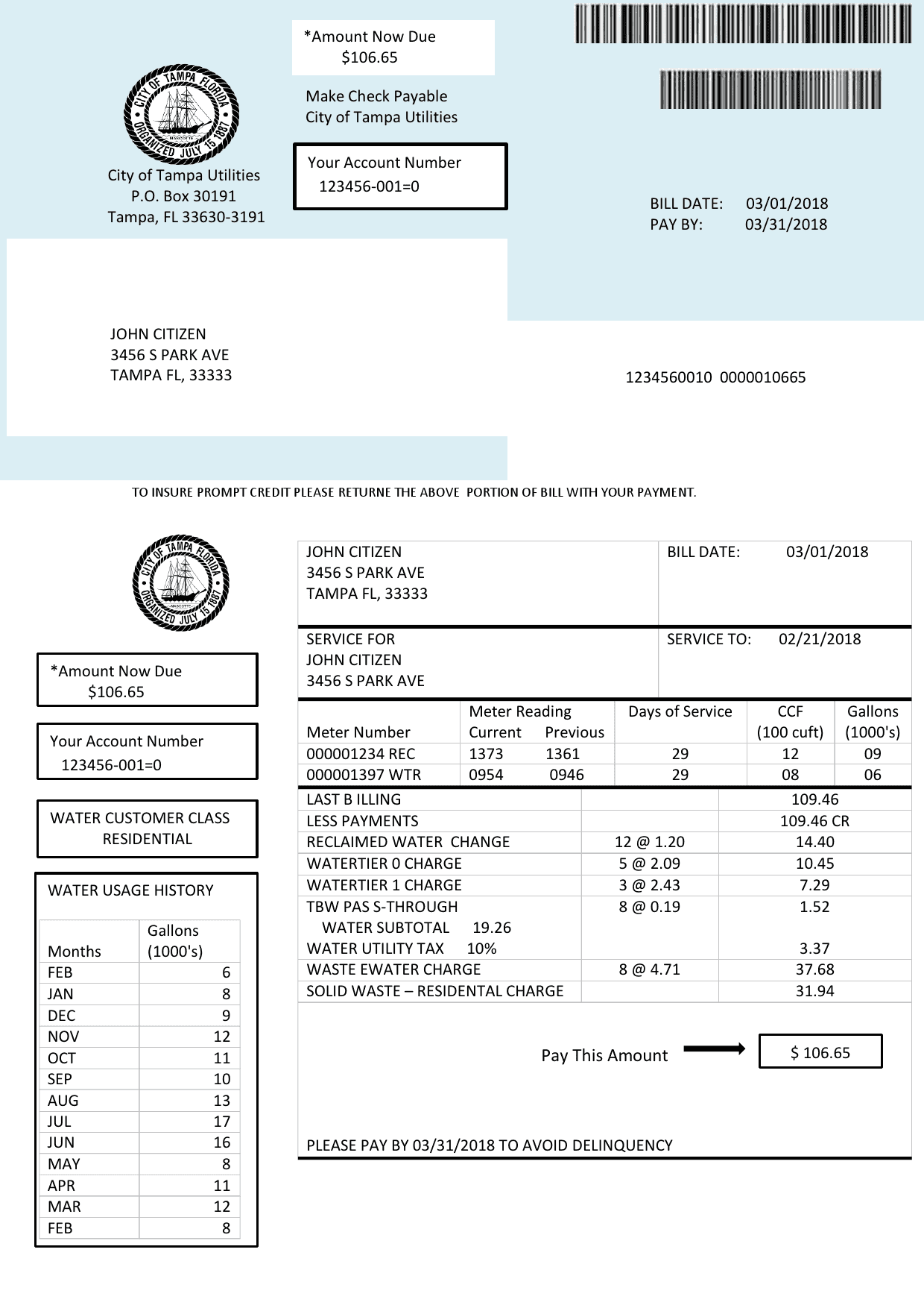 florida.png USA Florida water utility bill template in Word and PDF format