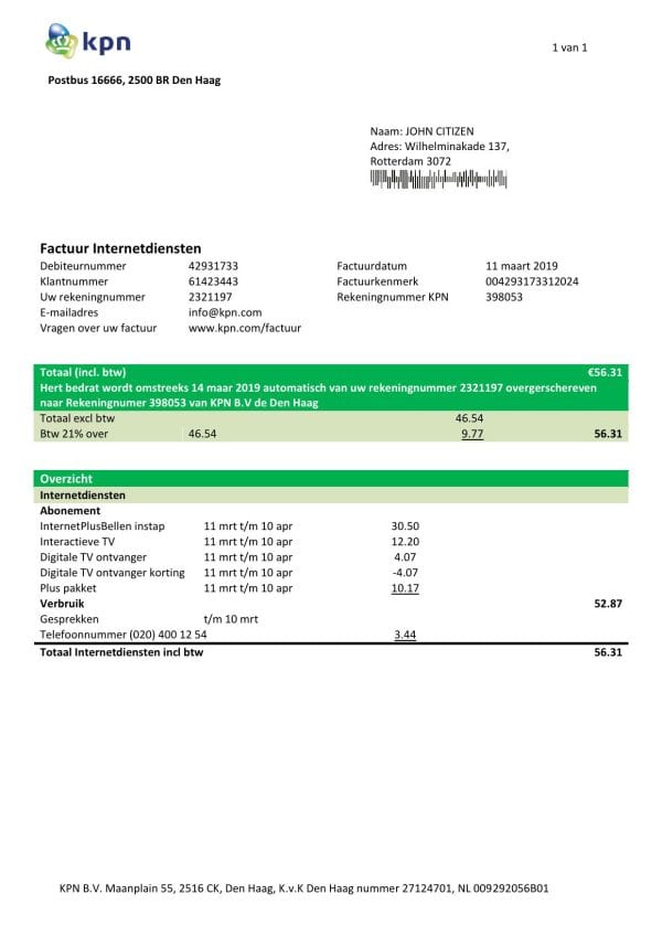 kpn-netherlands_000001.jpg Netherlands KPN utility bill template in Word and PDF format