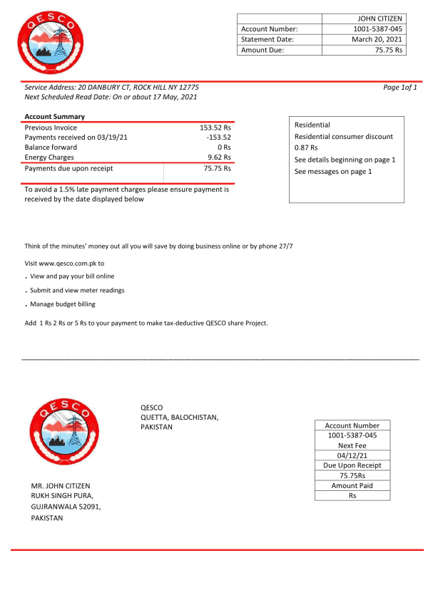 pakistan_quetta_electric_supply.png Pakistan Quetta Electric Supply Company electricity utility bill template in Word and PDF format