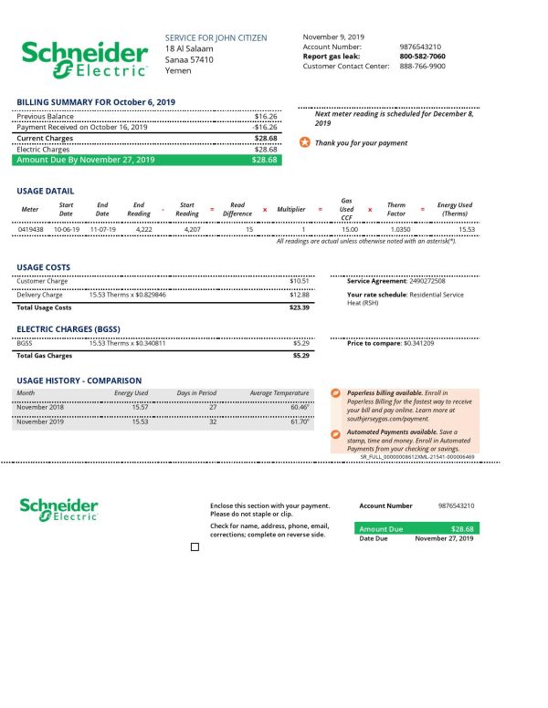 schneider-electricity-Yemen.jpg Yemen Schneider Electric utility bill template in Word and PDF format