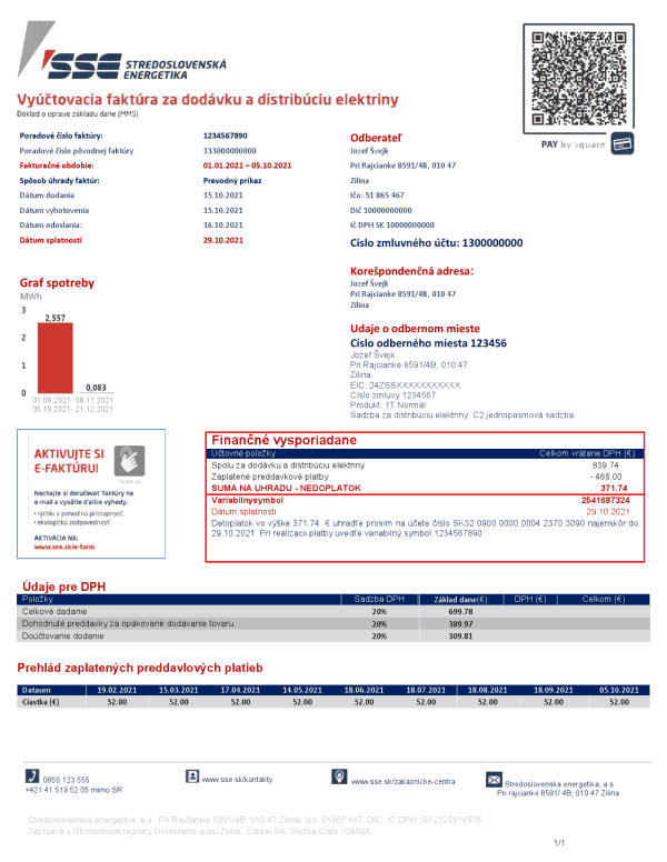 slovakia-SSE.png Slovakia Stredoslovenka Energetika utility bill template in Word and PDF format