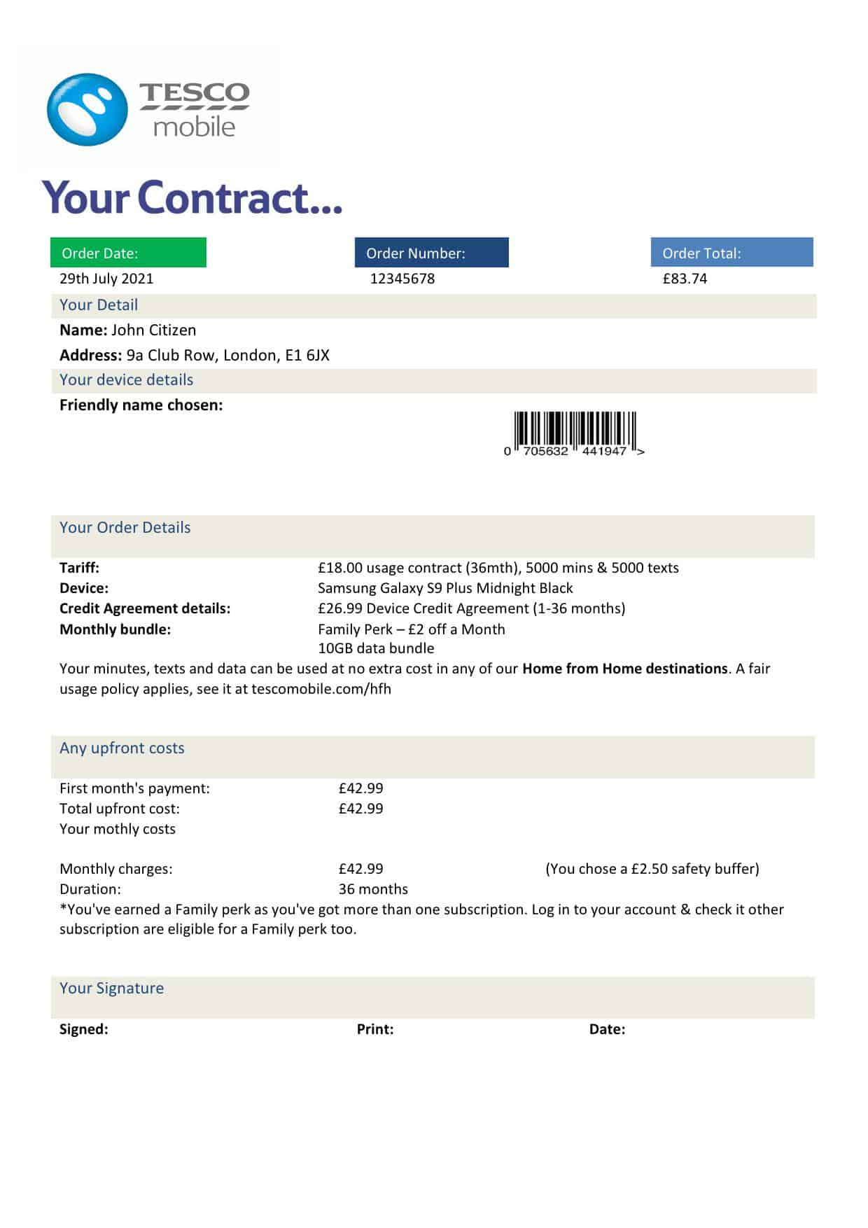 tescomobile-uk_000001.jpg United Kingdom Tesco Mobile utility bill template in Word and PDF format